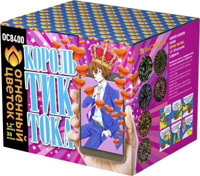 Король Тик-Тока Батарея салютов купить в Москве | salutsklad.ru